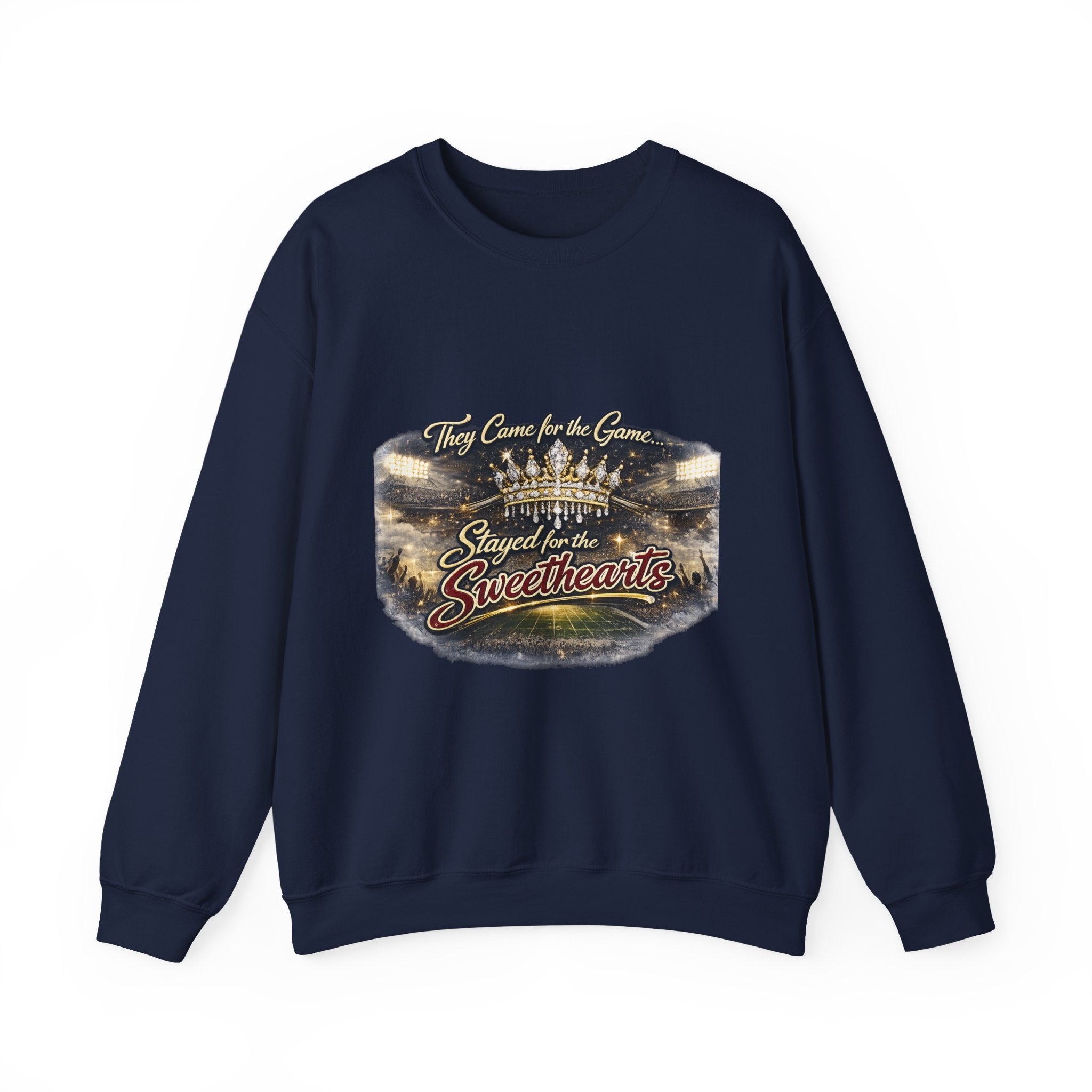 Crewneck Sweatshirt — 'Stayed for the Sweethearts' Vintage Stadium Graphic