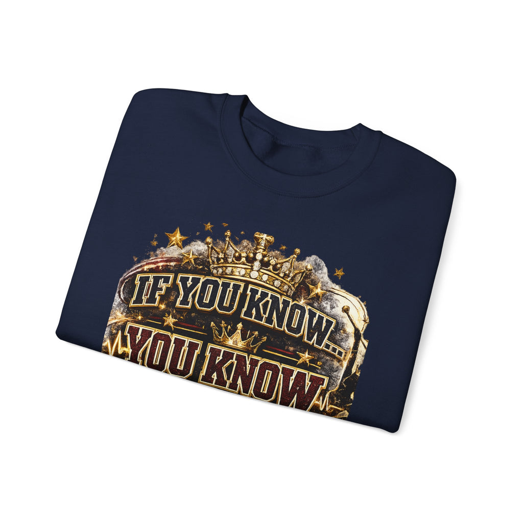 If You Know You Know Crewneck Sweatshirt — 'Royal Sweethearts' Retro Concert Graphic