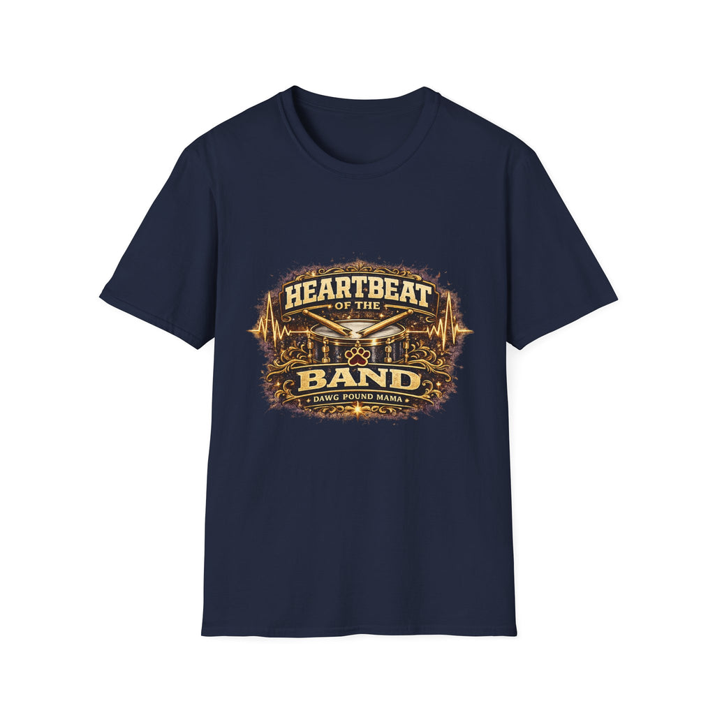 Heartbeat of the Band T-Shirt — Vintage Drummer Music Tee