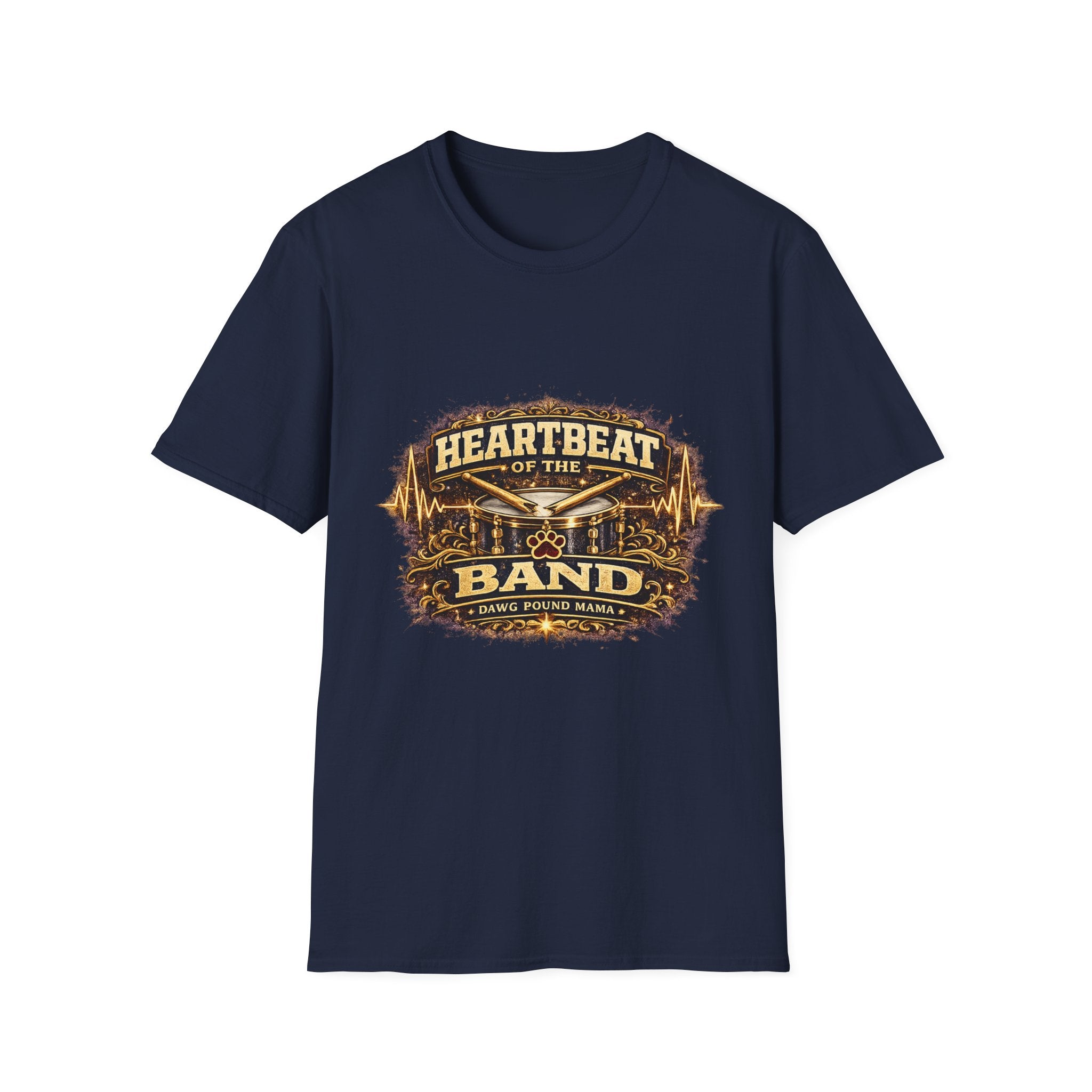 Heartbeat of the Band T-Shirt — Vintage Drummer Music Tee