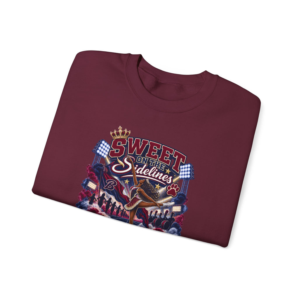 Savage at Halftime Crewneck Sweatshirt — 'Sweet Sideline' Vintage Football Grandpa Graphic