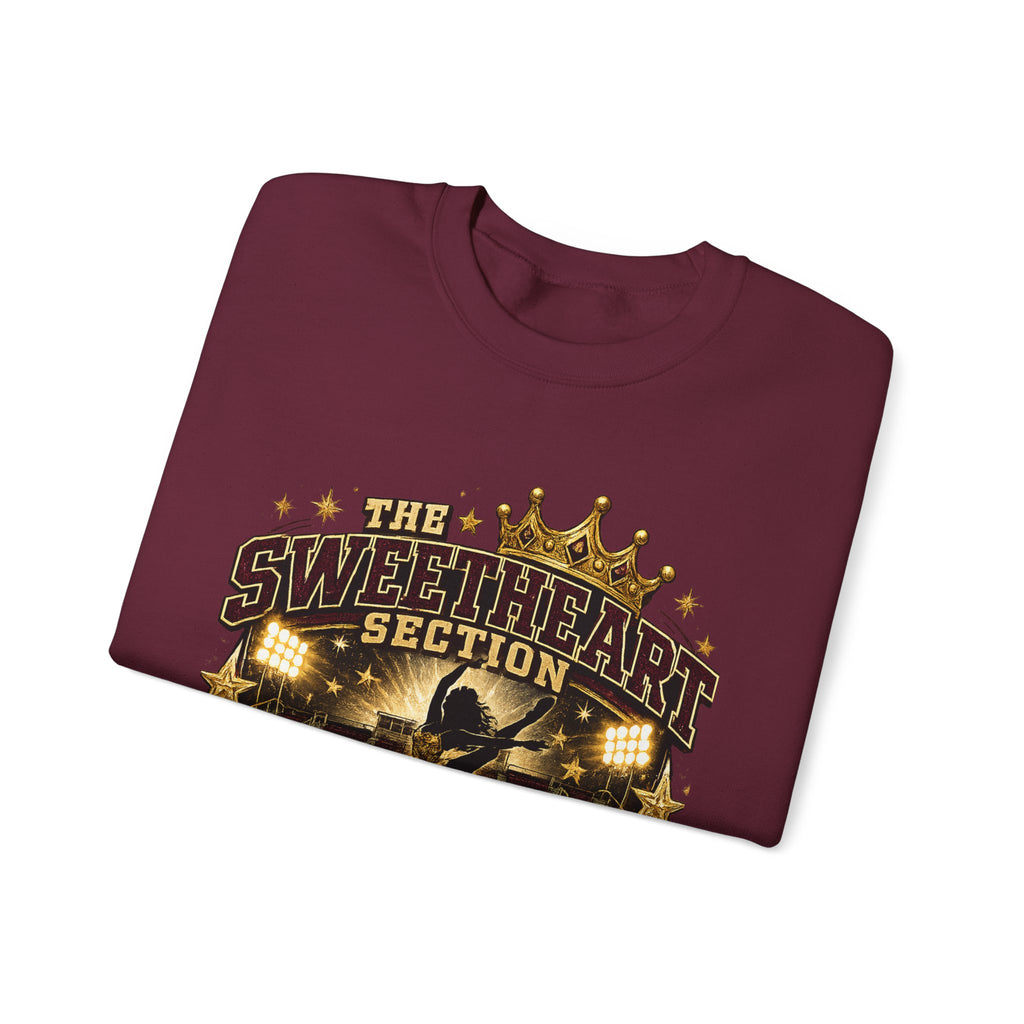 Royal Sweethearts Mom Sweatshirt – “The Sweetheart Section” Vintage Cheer Mom Crewneck