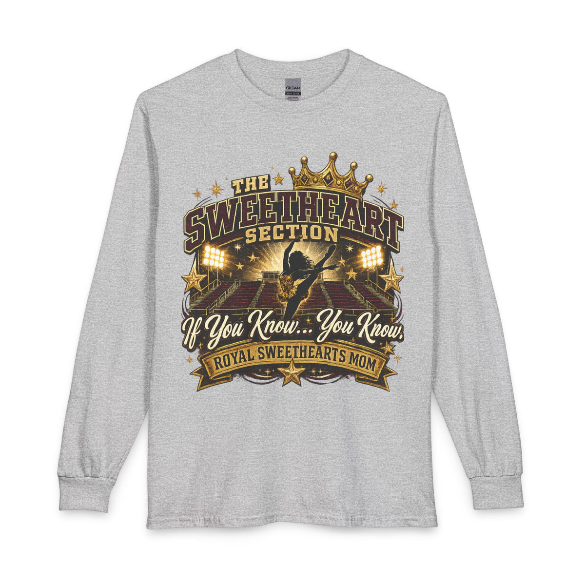 Long Sleeve Tee - "The Sweetheart Section" Royal Sweethearts Mom Concert Shirt