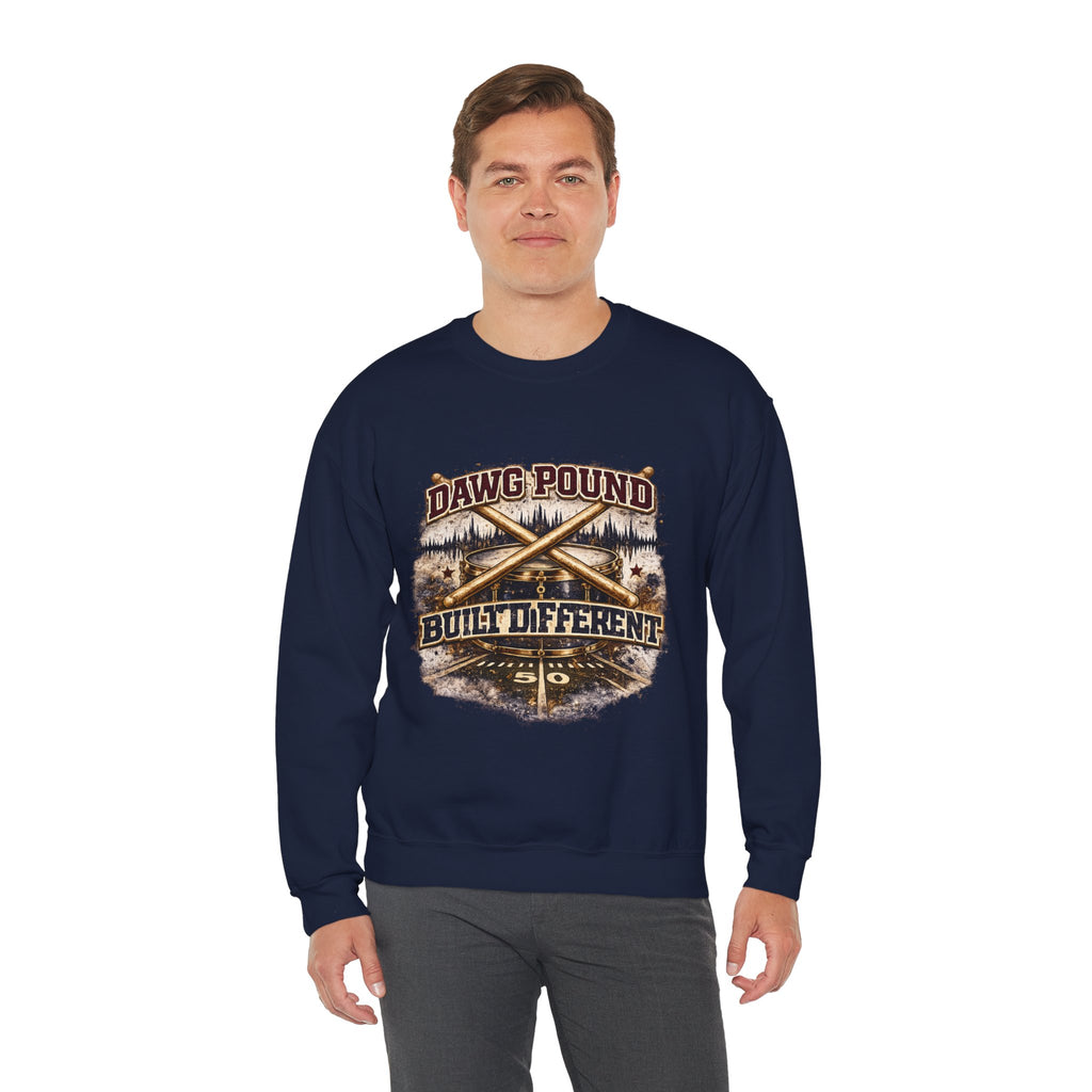 Dawg Pound 'Built Different' Crewneck Sweatshirt — Retro Hunting Graphic Pullover