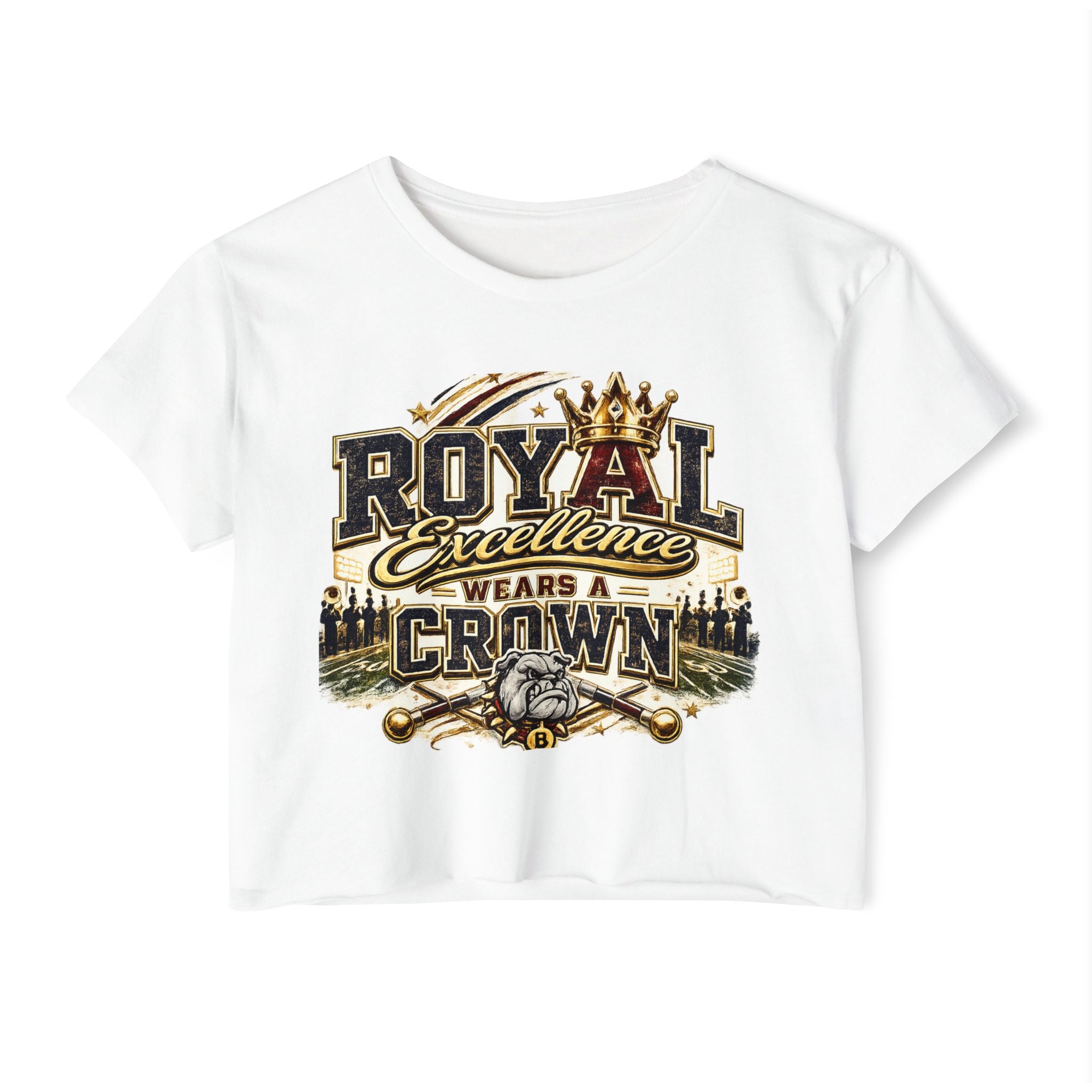 Royal Excellence Crop Top — "Royal Excellence Wears a Crown" Festival Tee