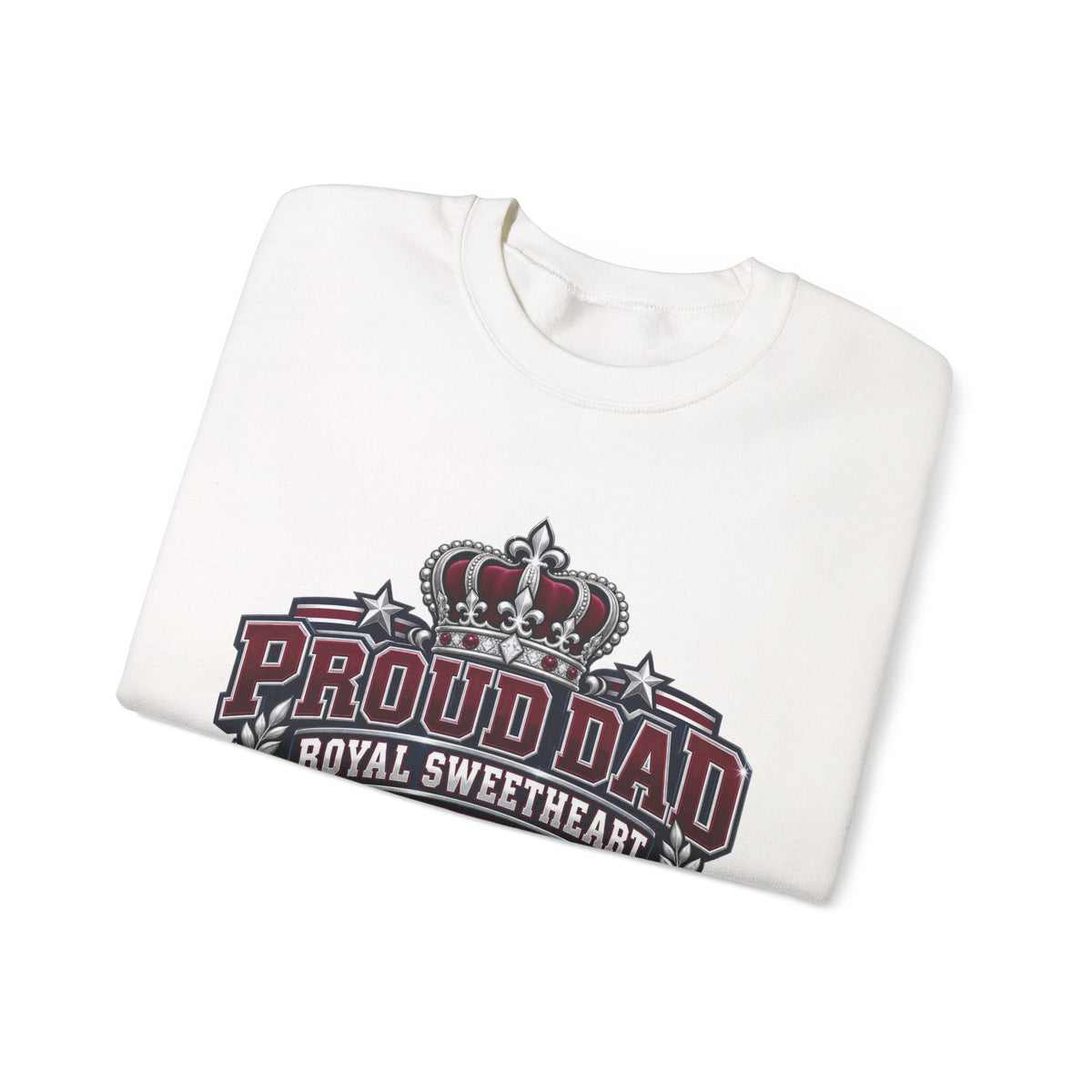 Proud Dad Senior 2027 Crewneck Sweatshirt — Royal Sweetheart Graduation Gift
