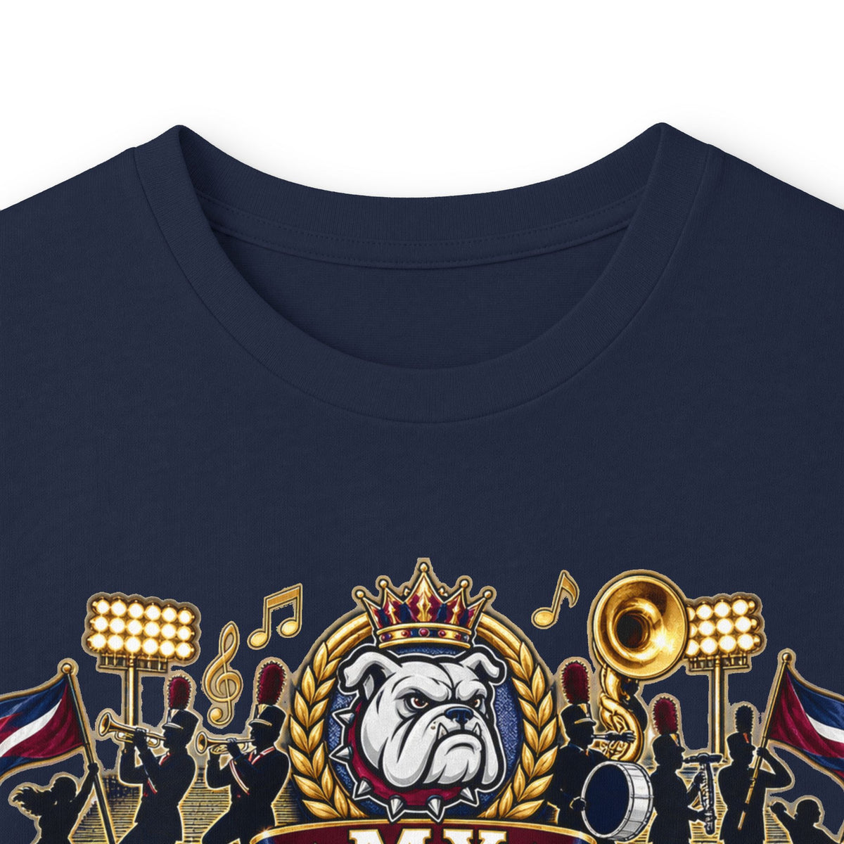 Proud Aunt Long Sleeve Tee — My Pride Marches In Burgundy & Navy Graphic