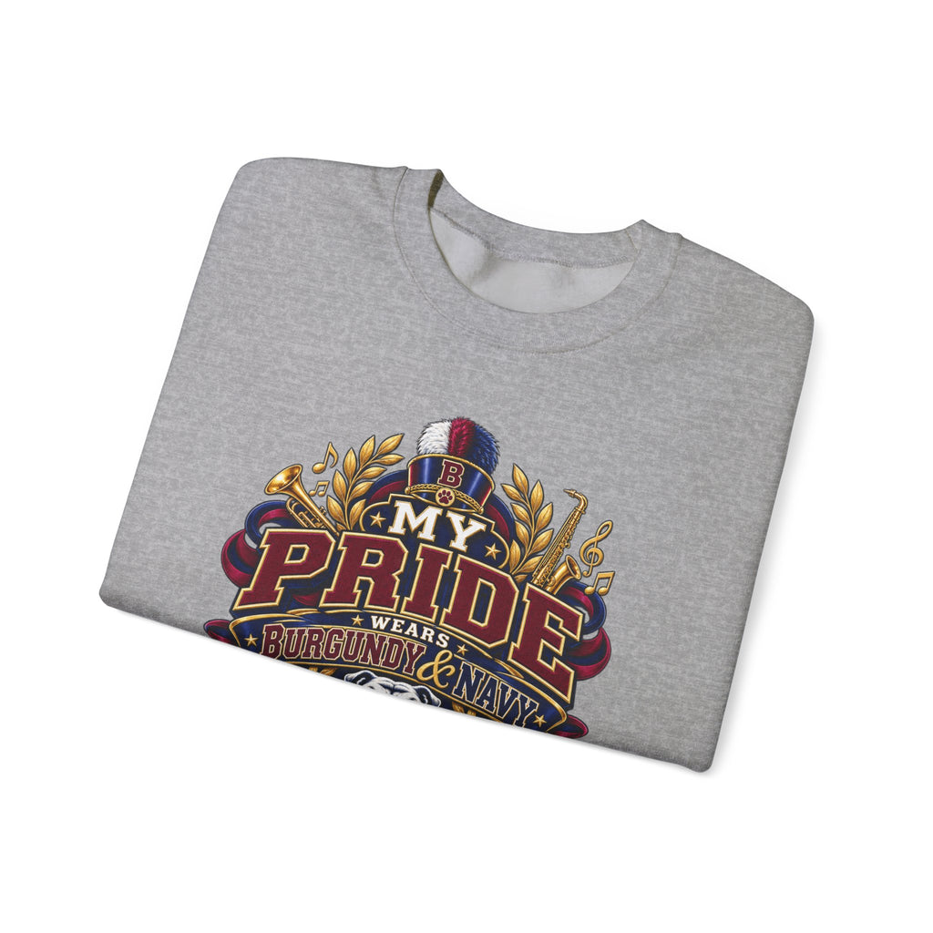Mom Pride Sweatshirt — “My Pride” Bulldog Marching Band Mom Crewneck
