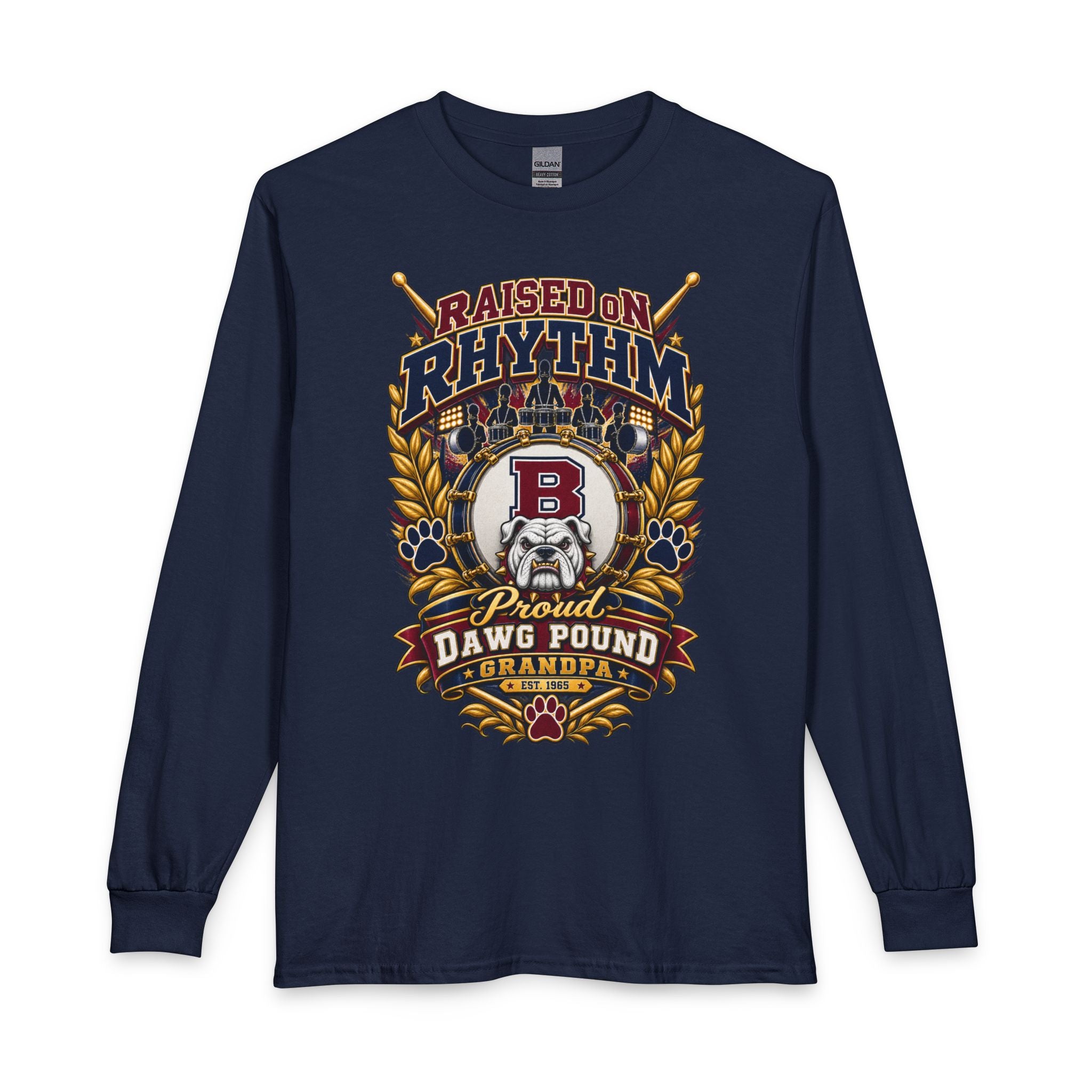Raised on Rhythm Dawg Pound Grandpa Long Sleeve Tee