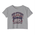 Senior 2027 Crown Sealed Crop Top – Royal Sweetheart Graduation Tee