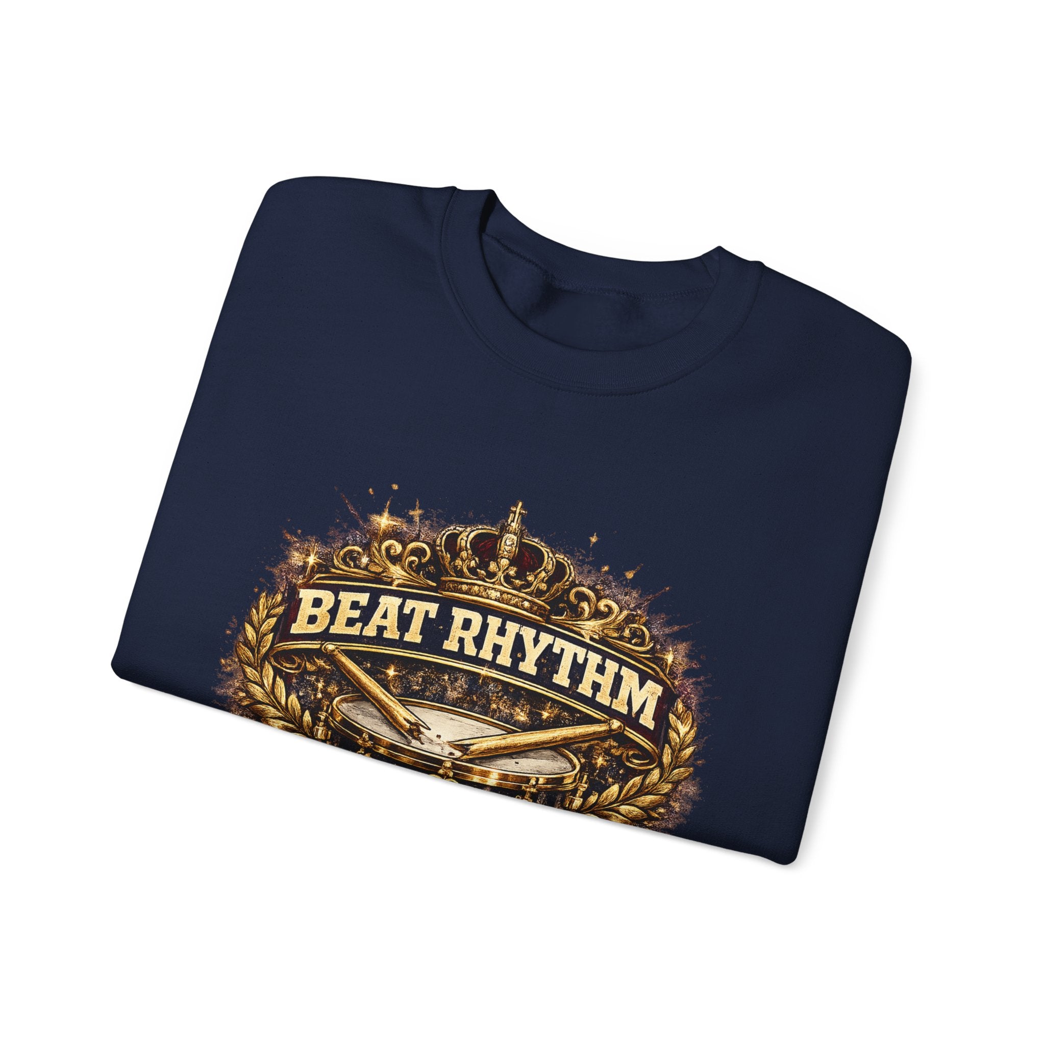 Crewneck Sweatshirt - "Beat Rhythm Tradition" Drumline Crest (Dawg Pound)