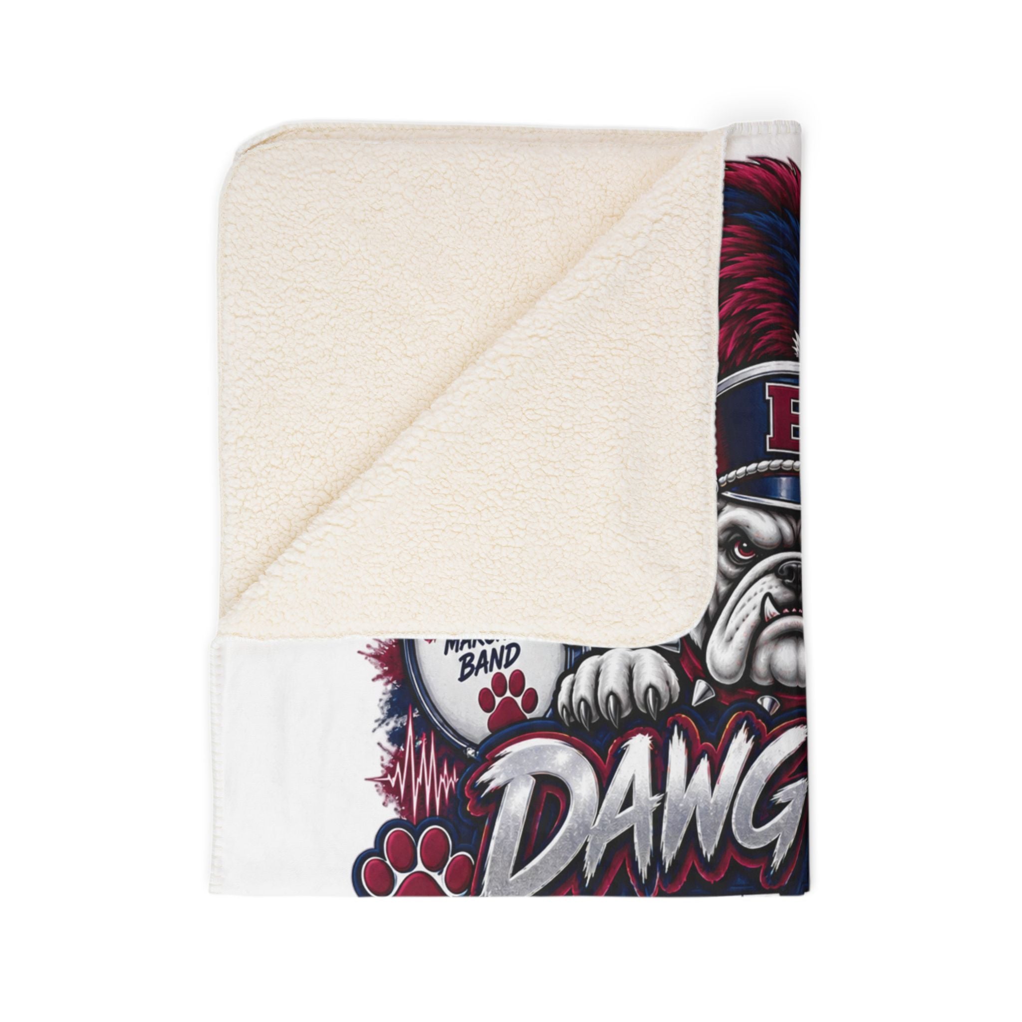 Premium Dawg Pound Fleece Sherpa Blanket