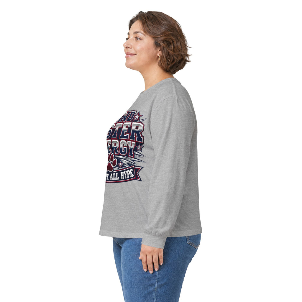Band Sister Energy Long Sleeve Tee — "All Heart, All Hype" Cheer Shirt