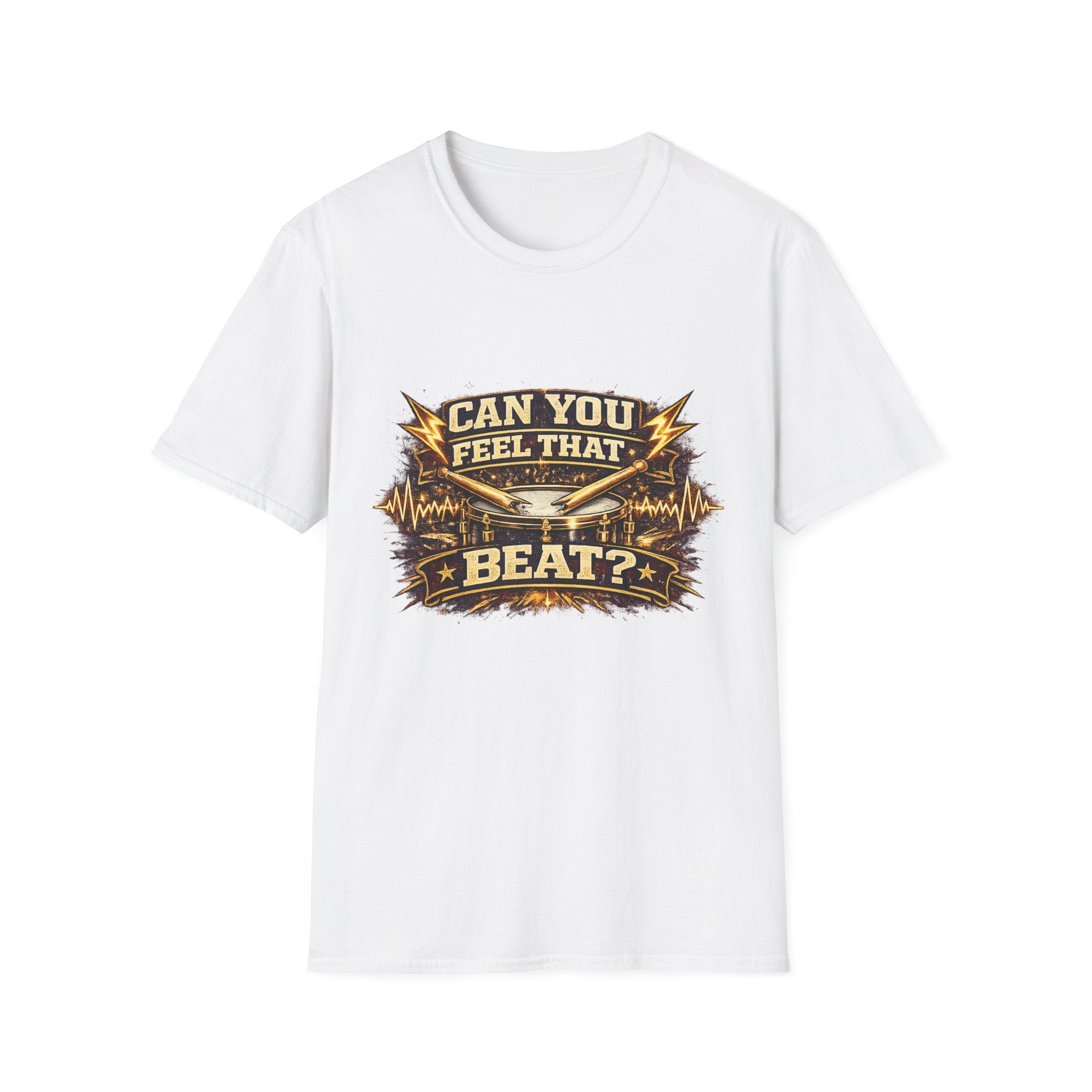Can You Feel That Beat? T-Shirt — Drums & Music Fan Graphic Tee
