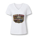 Royal Blood Burgundy & Blue Women's V-Neck Tee