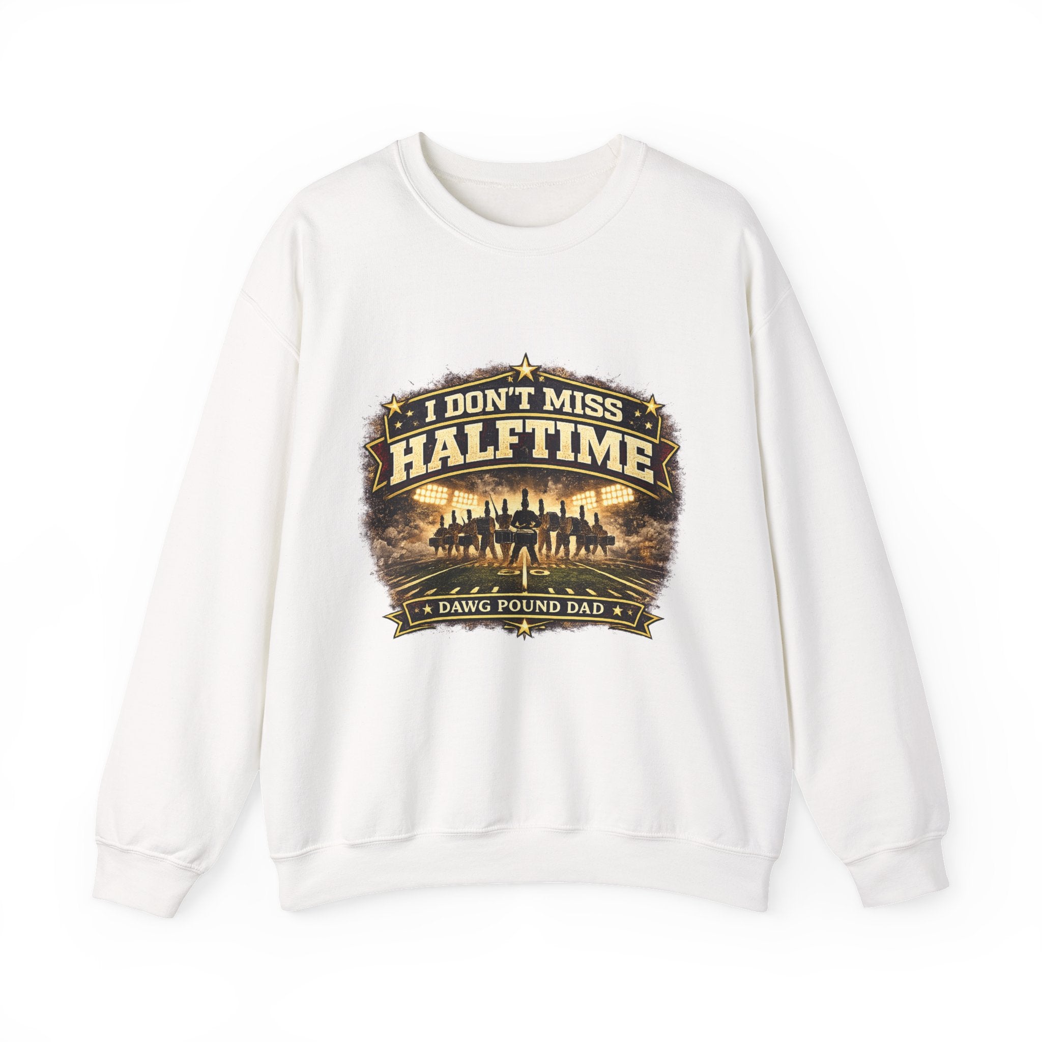 Halftime Dad Crewneck Sweatshirt — "I Don't Miss Halftime" Football Dad Pullover