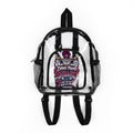 Clear Stadium Backpack with Front Graphic Pocket — 'Dang Pound' Drumming Design