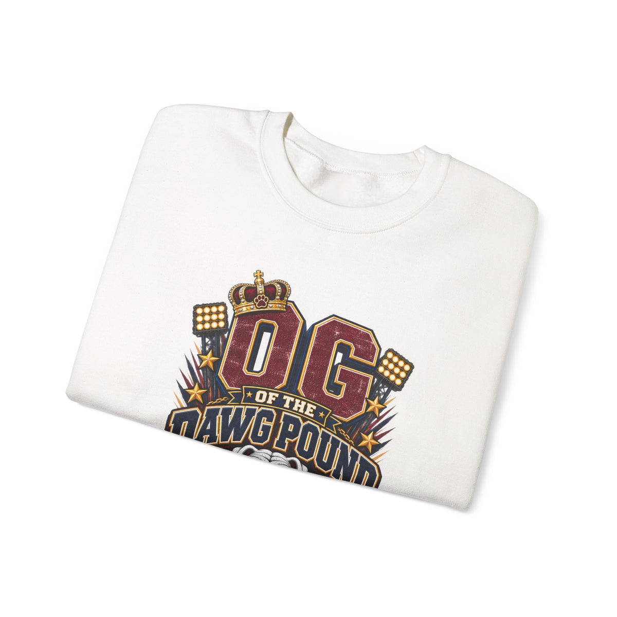 OG of the Dawg Pound Crewneck Sweatshirt — Dawg Pound Vintage Bulldog Football Fan Pullover