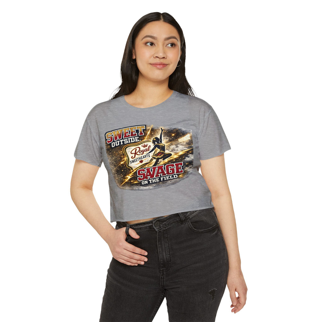 Festival Crop Top — "Sweet Outside, Savage on the Field" Graphic
