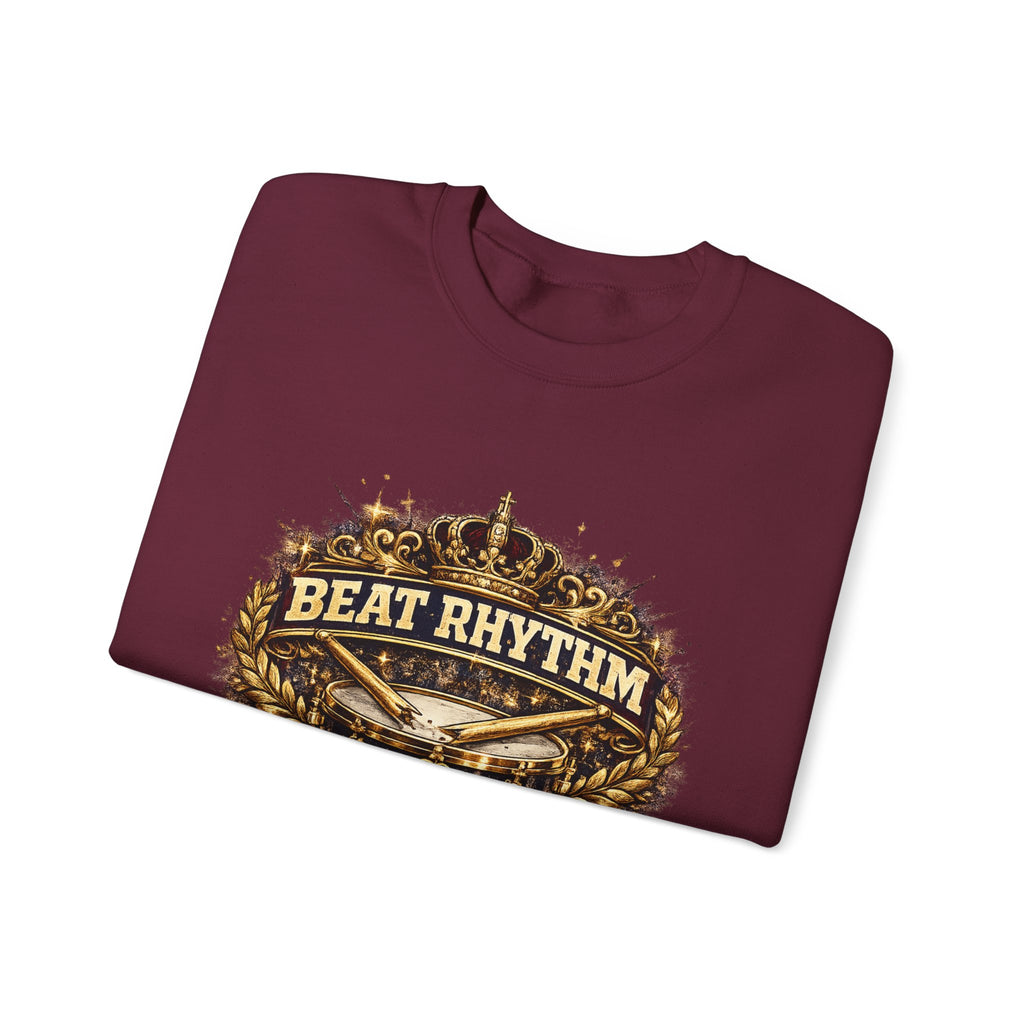 Crewneck Sweatshirt - "Beat Rhythm Tradition" Drumline Crest (Dawg Pound)
