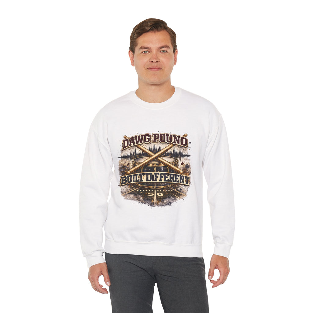 Dawg Pound 'Built Different' Crewneck Sweatshirt — Retro Hunting Graphic Pullover