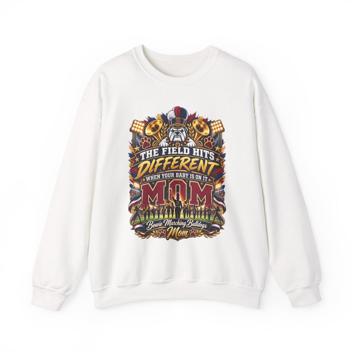 Football Mom Crewneck Sweatshirt — “The Field Hits Different When Your Baby’s On It”