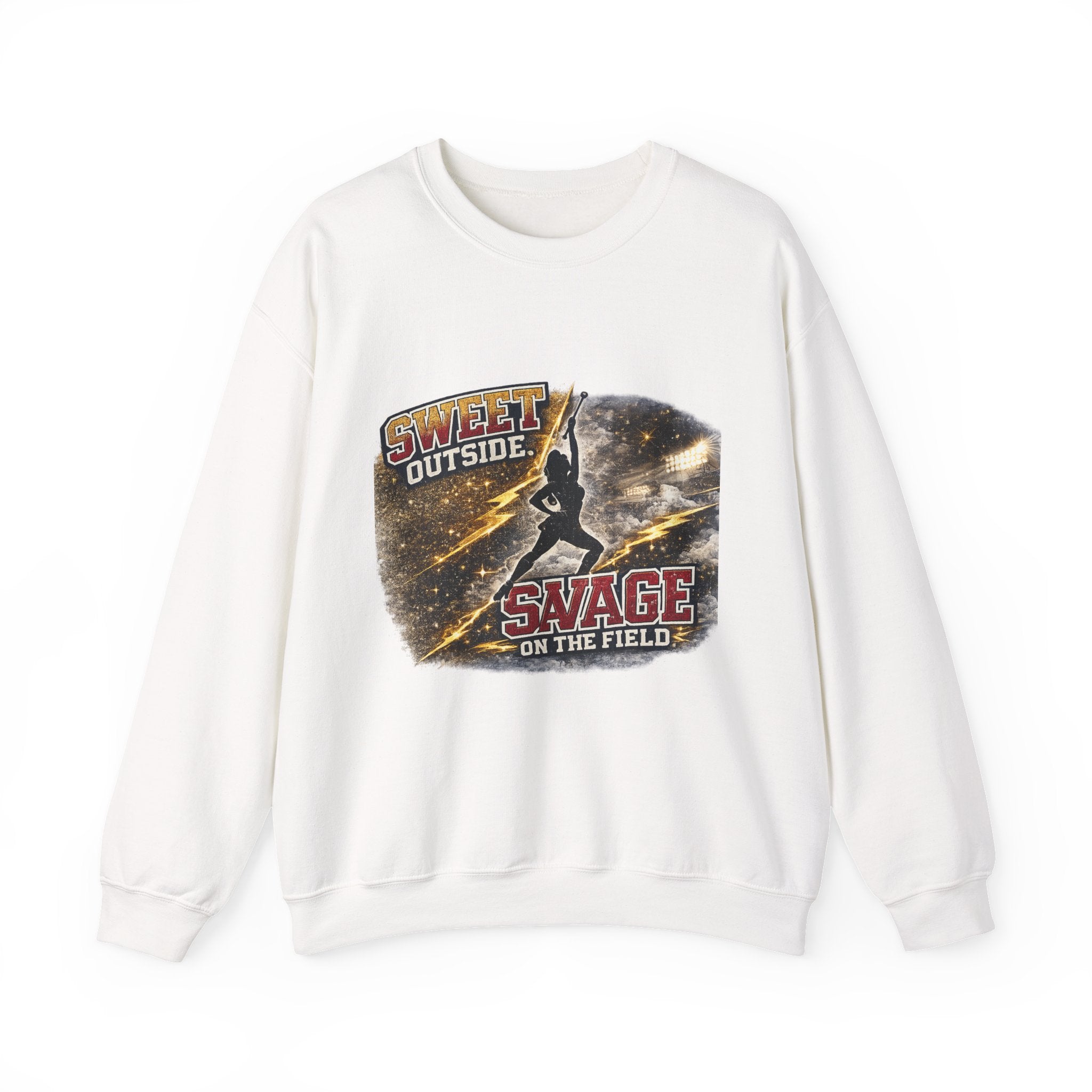 Football Player Graphic Sweatshirt — "Sweet Outside, Savage on the Field"