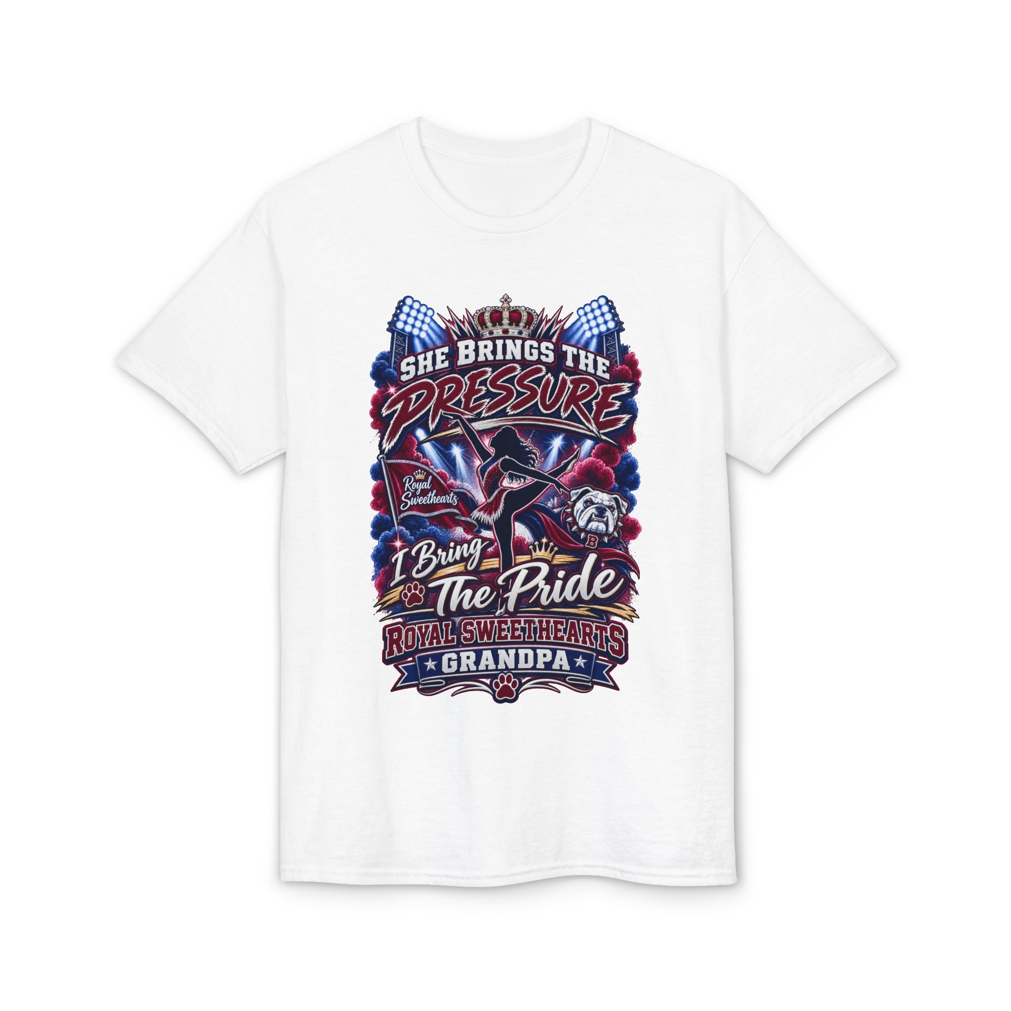 She Brings the Pressure Racing Grandpa T-Shirt
