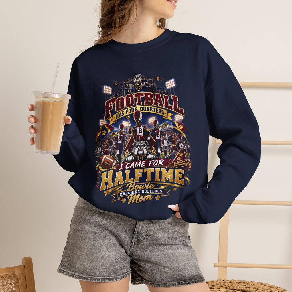 Football Halftime Crewneck Sweatshirt — "I Came For Halftime" Game Day Pullover