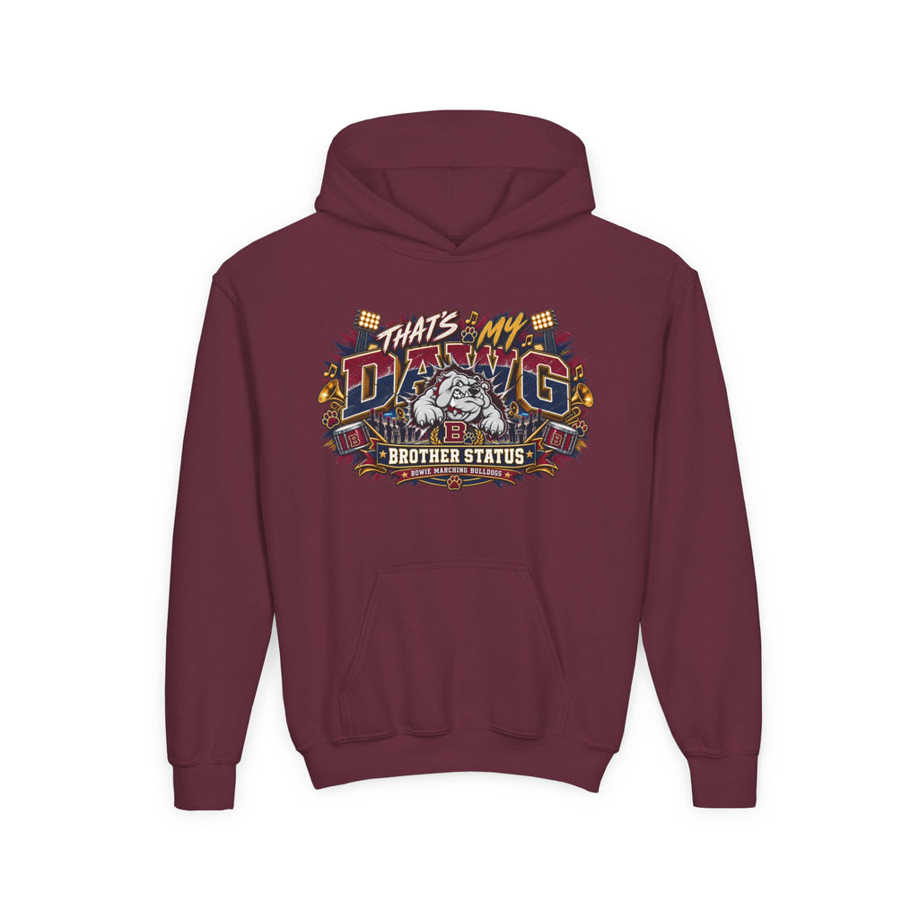 Youth Hoodie “That’s My Dawg – Brother Status” Vintage Graphic