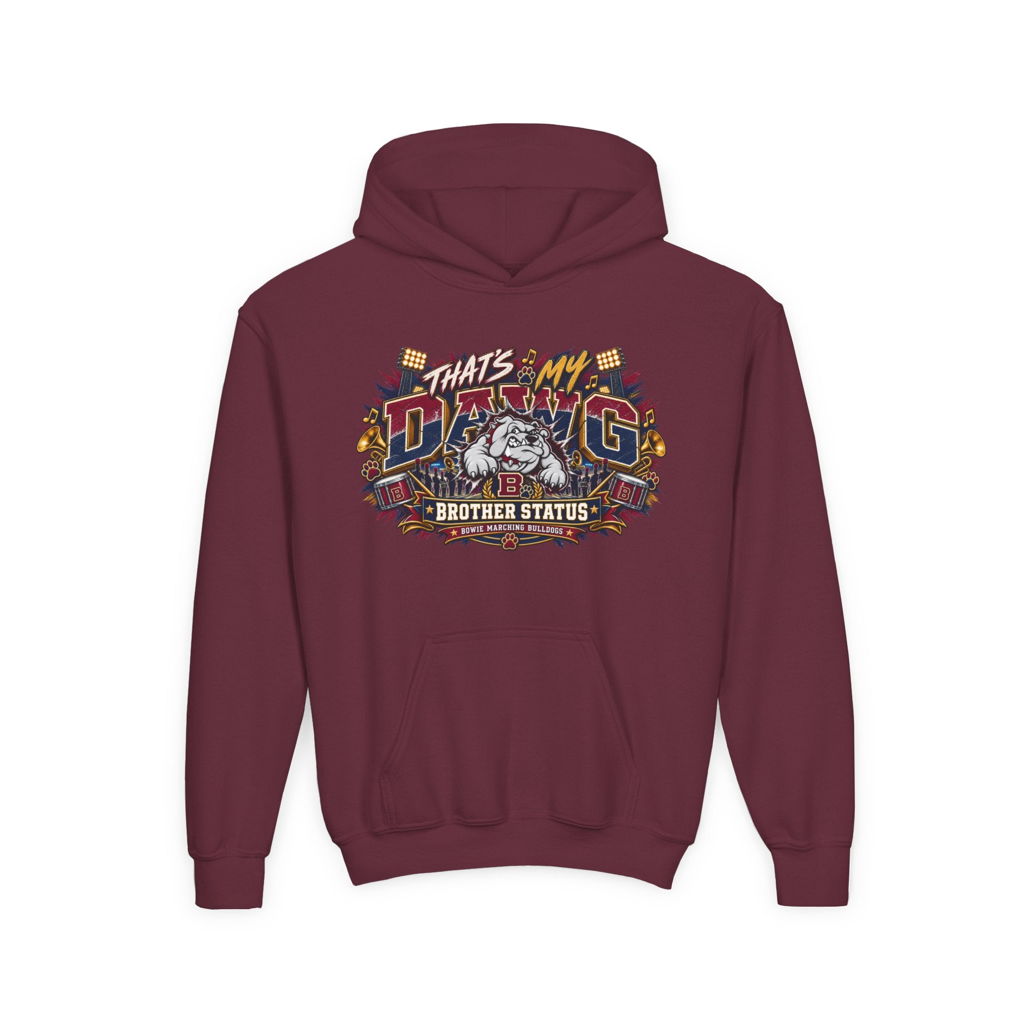 Youth Hoodie “That’s My Dawg – Brother Status” Vintage Graphic