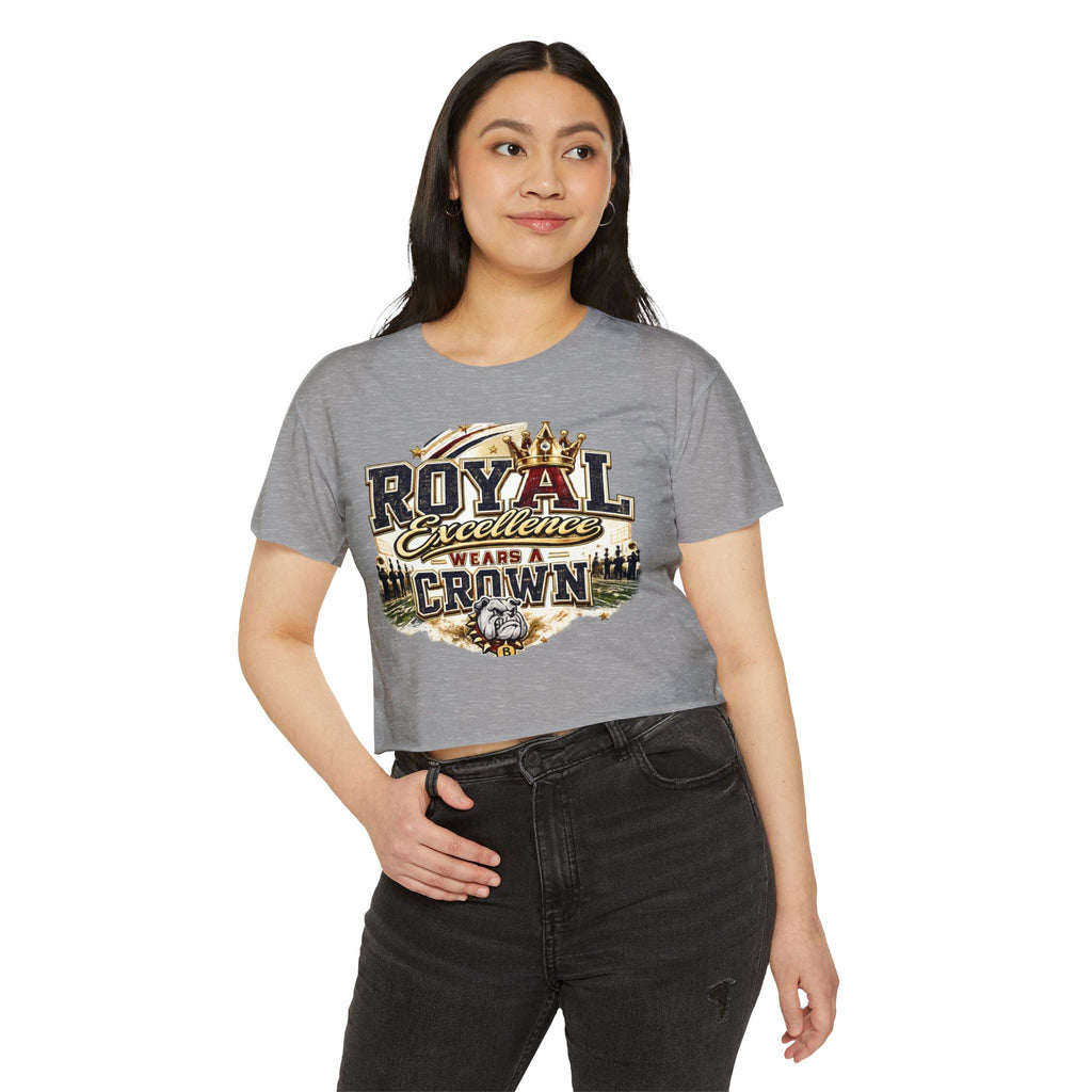 Royal Excellence Crop Top — "Royal Excellence Wears a Crown" Festival Tee