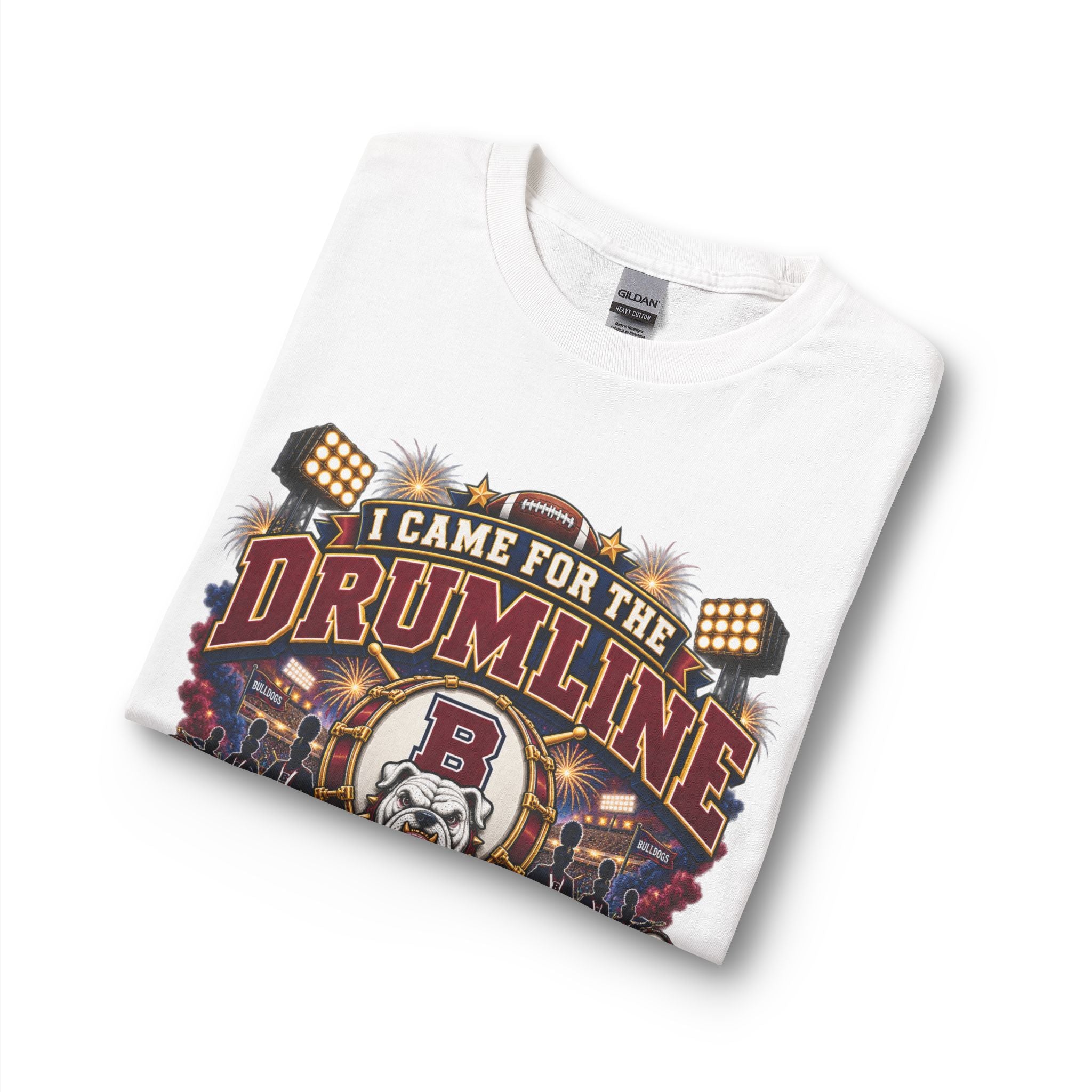 Drumline Long Sleeve T-Shirt — "I Came for the Drumline" Football Fan Shirt
