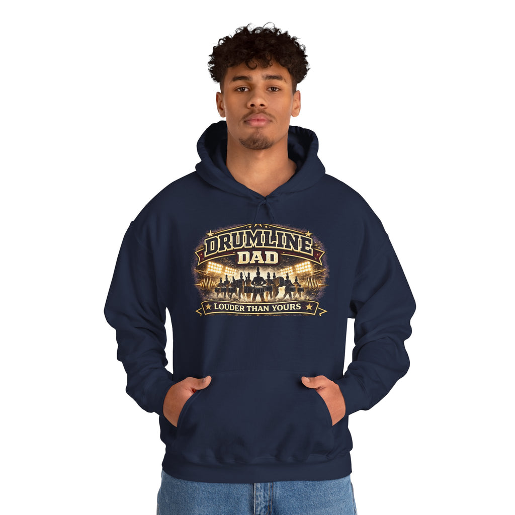 Drumline Dad Hoodie - "Louder Than Yours" Vintage Band Dad Pullover
