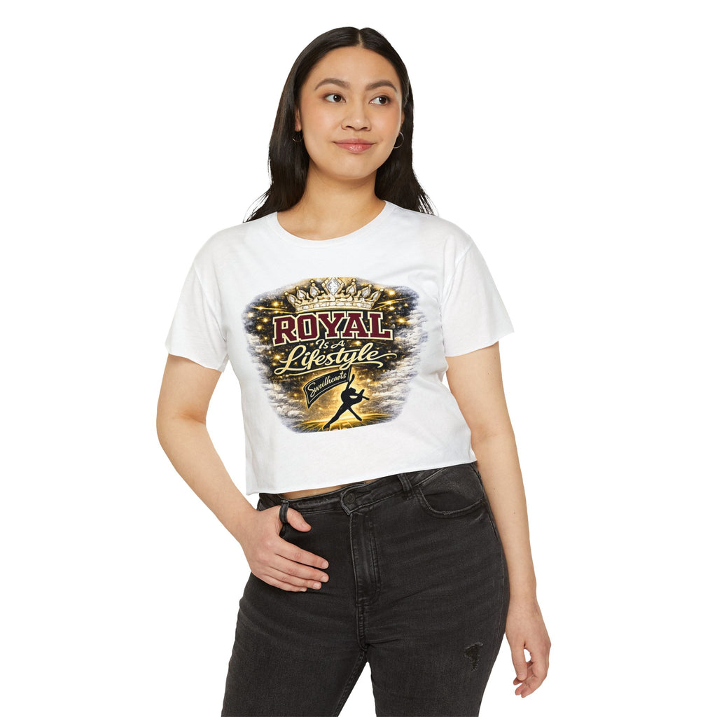 Royal Lifestyle Crop Top — Women’s Festival Graphic Tee