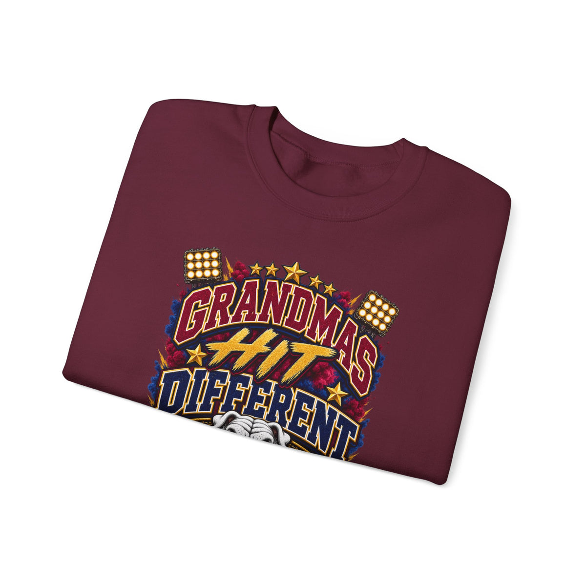 Grandma’s a Little Different Crewneck Sweatshirt — Vintage Bulldog Design