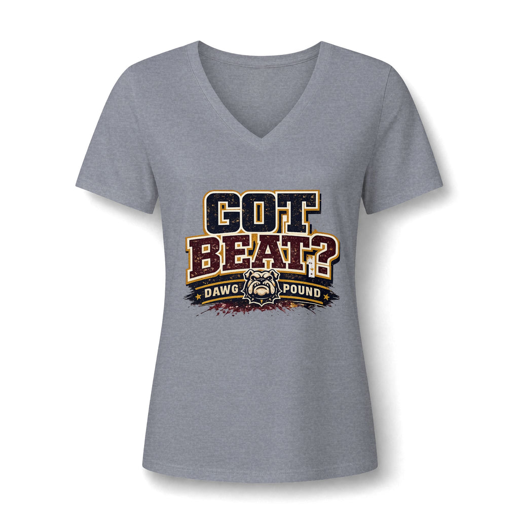 Got Beat? Dawg Pound V-Neck T‑Shirt — Women's Game Day Fan Tee