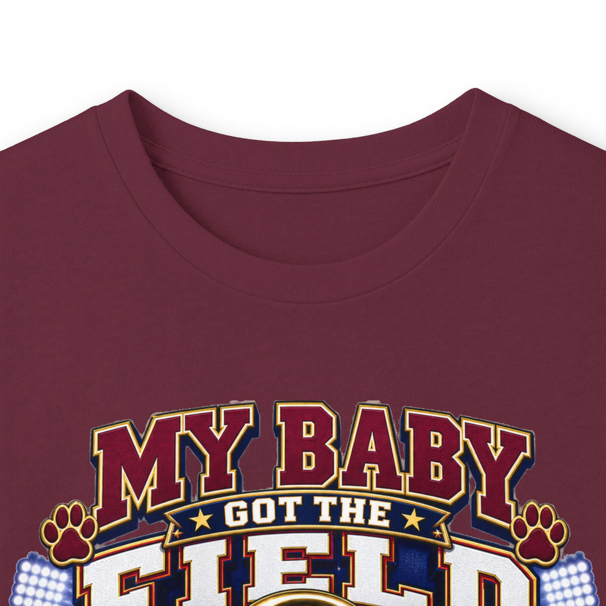 Long Sleeve Tee — “My Baby Left the Field on Lock” Vintage Football Mom Shirt