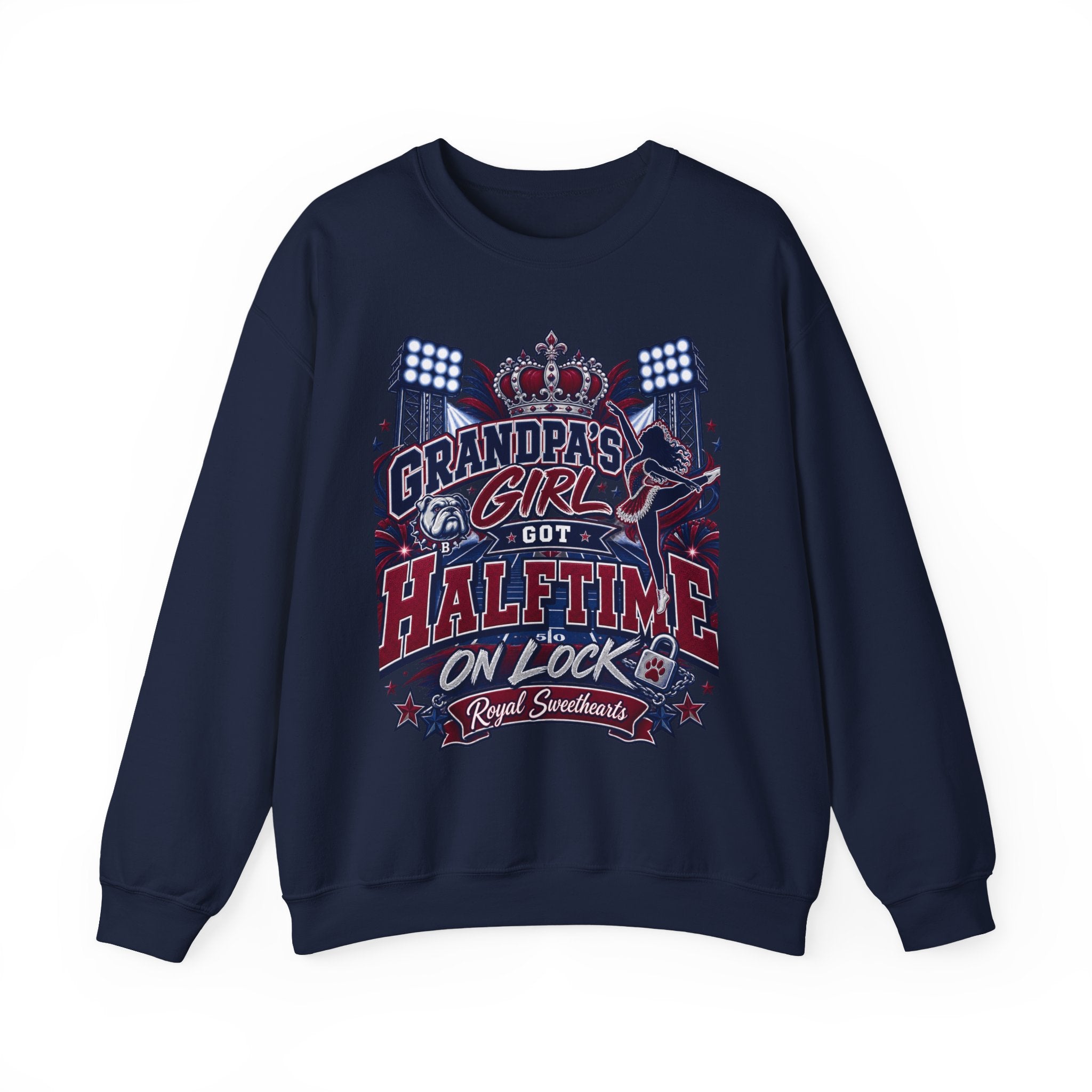 Grandpa’s Girl Got Halftime On Lock Crewneck Sweatshirt