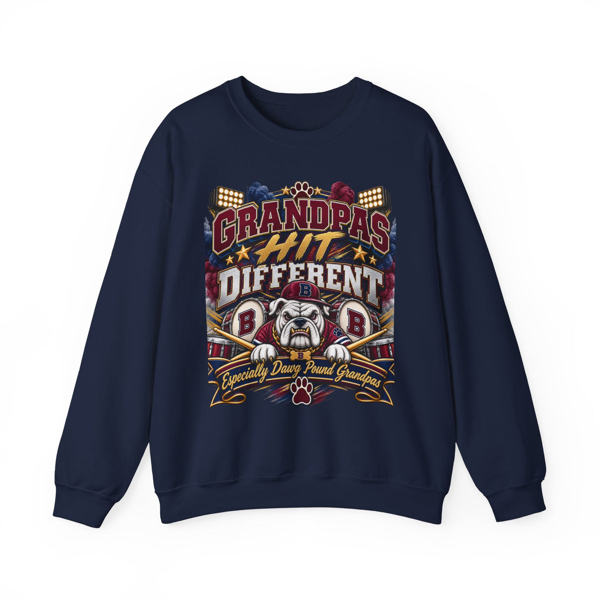 Grandpas Hit Different Sweatshirt - Funny Retro Grandpa Gift Crewneck