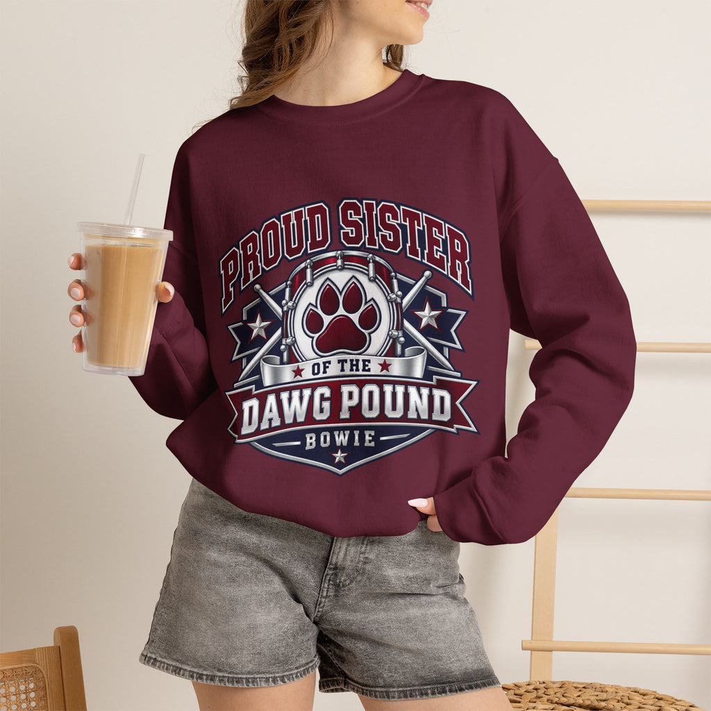 Proud Sister of the Dawg Pound Crewneck Sweatshirt — Fan Pride Pullover