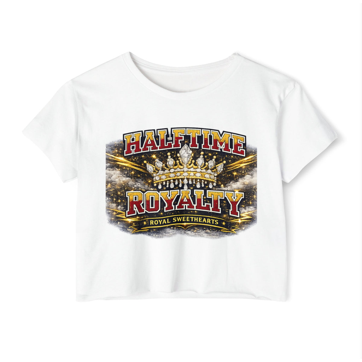 Halftime Royalty Crop Top — Women's Festival Graphic Tee