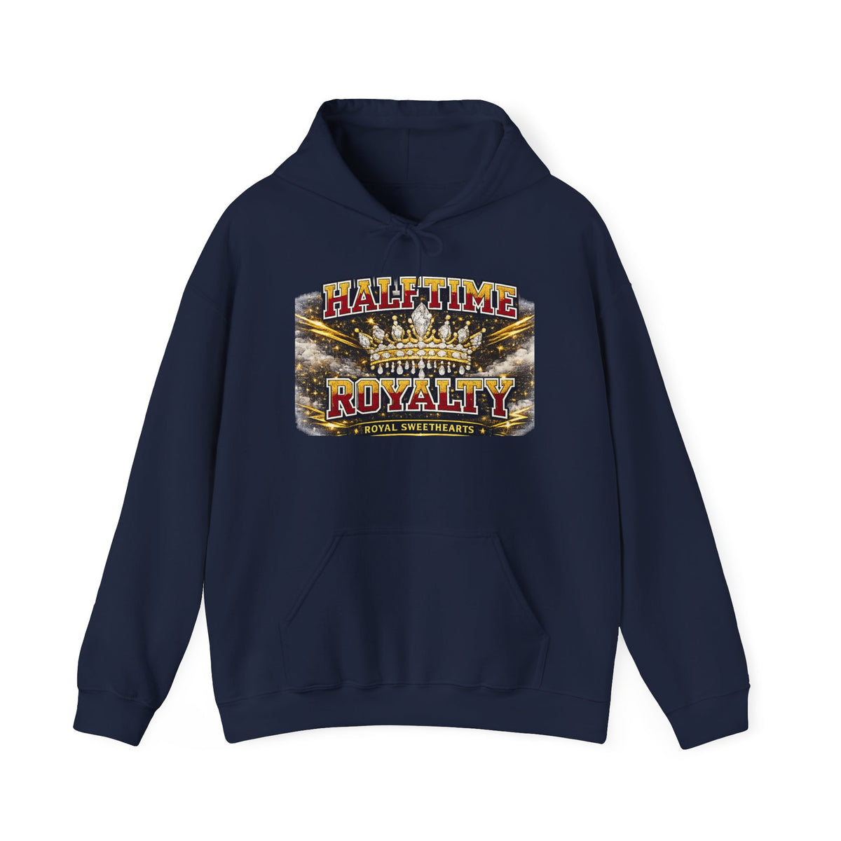 Halftime Royalty Hoodie — Vintage Crown & Stadium Graphic Sweatshirt