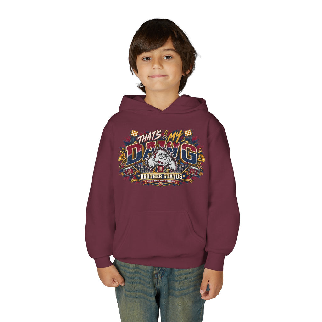 Youth Hoodie “That’s My Dawg – Brother Status” Vintage Graphic