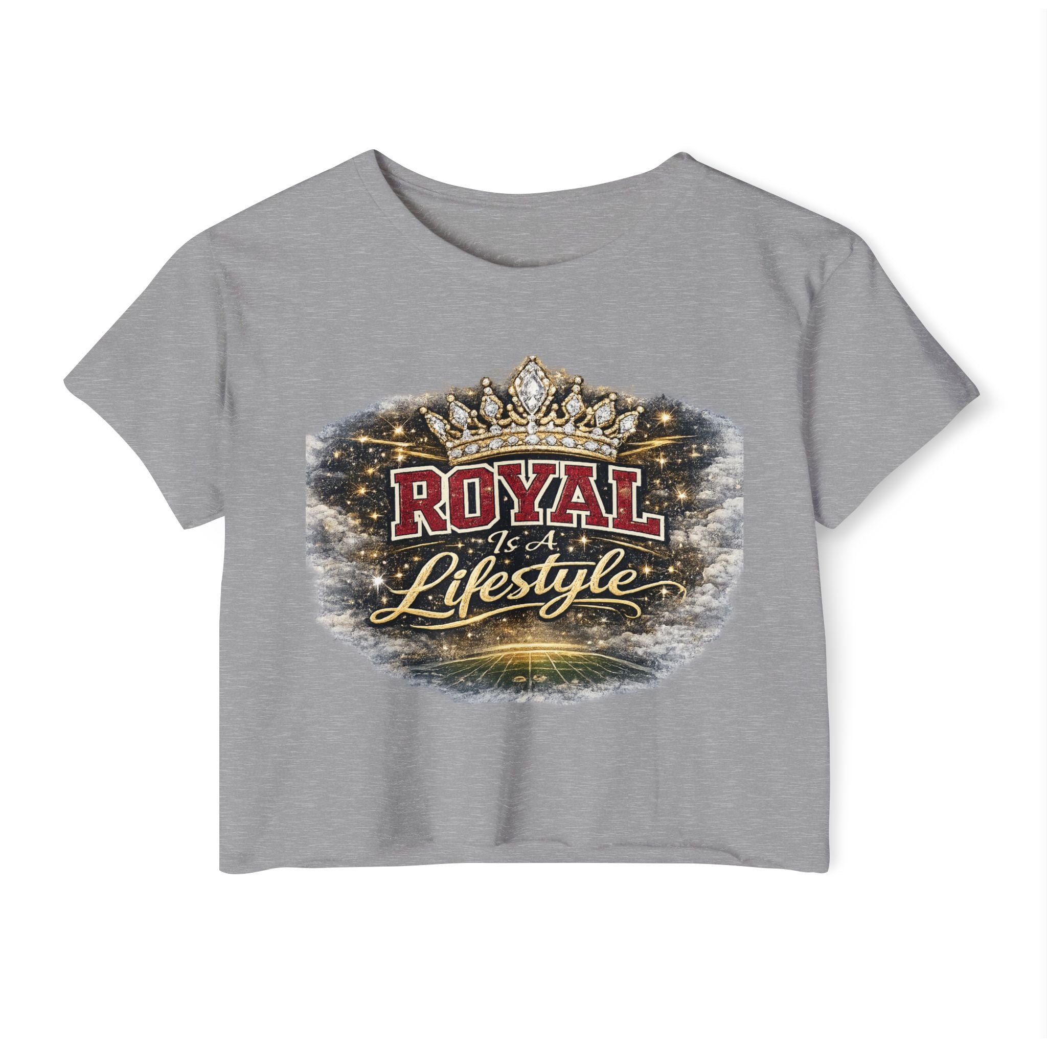 Royal Lifestyle Crop Top — Women’s Festival Graphic Tee