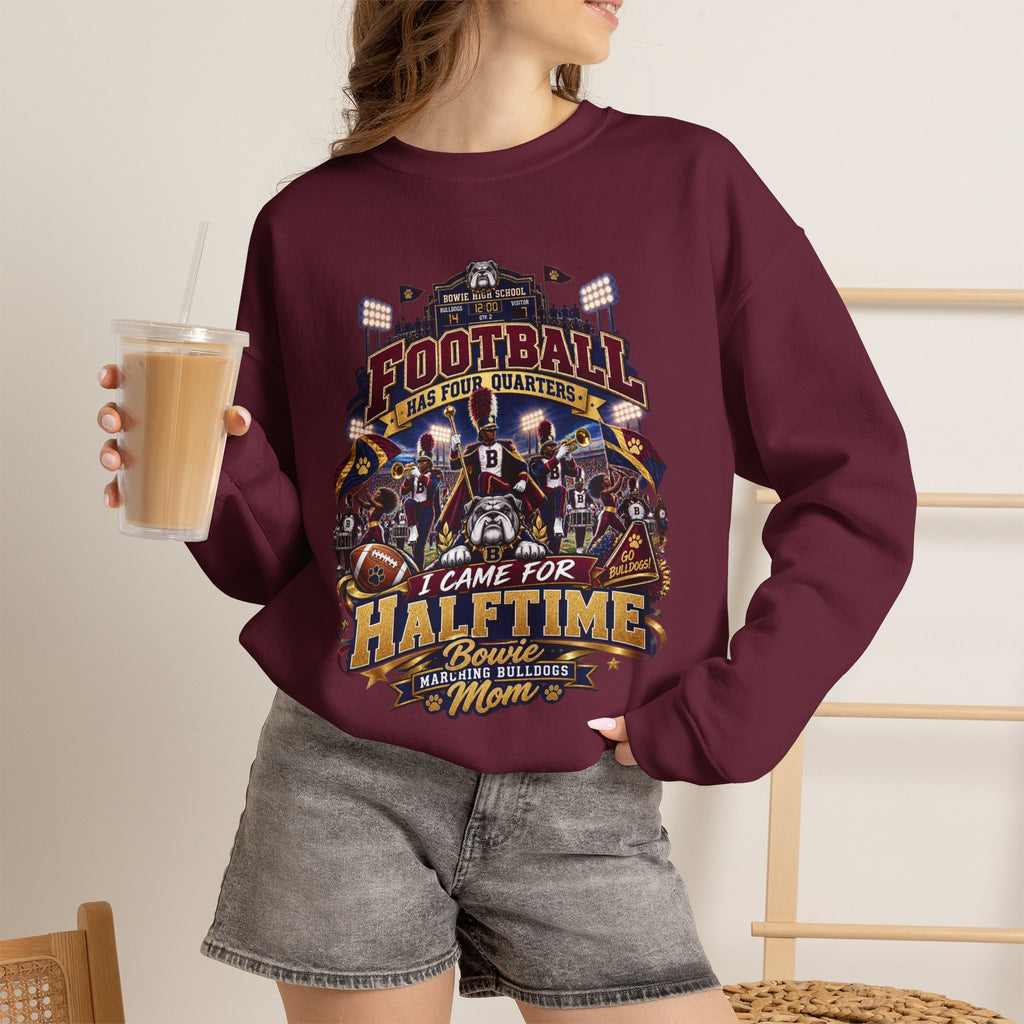 Football Halftime Crewneck Sweatshirt — "I Came For Halftime" Game Day Pullover