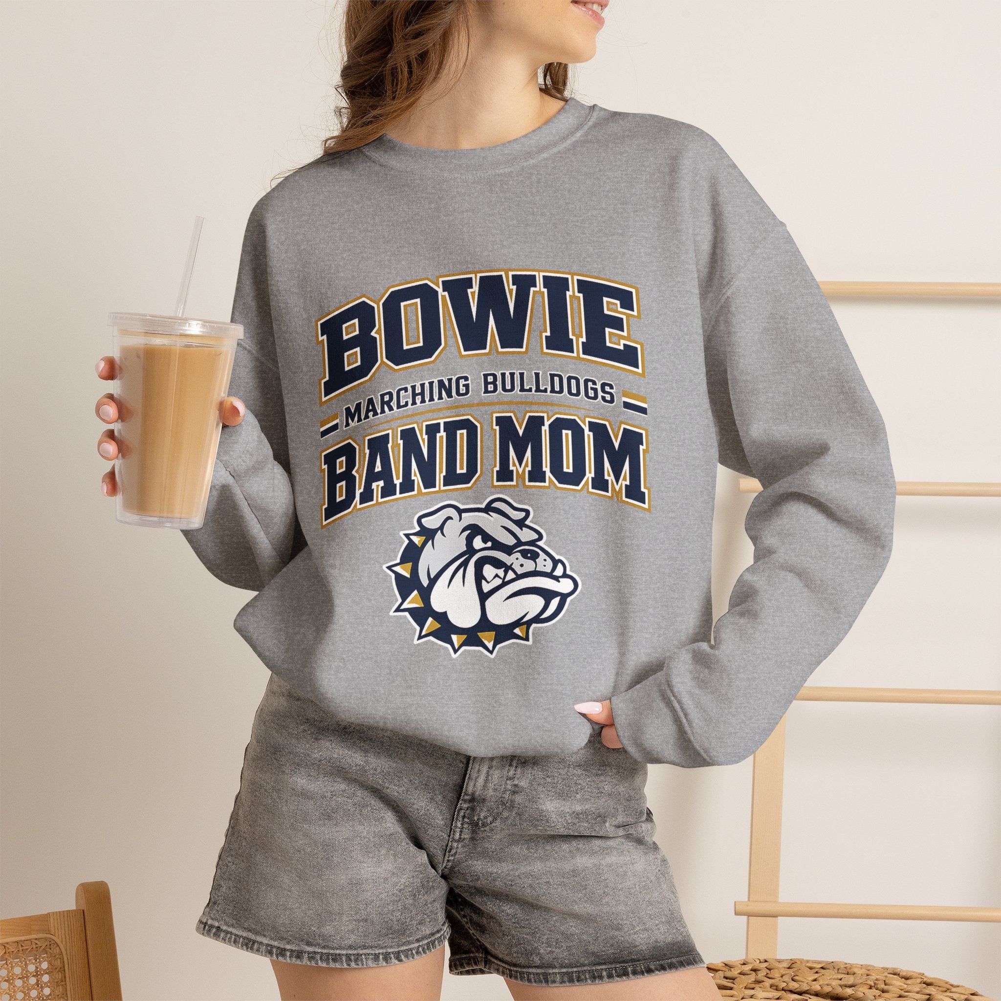 Bowie Bulldogs Mom Crew Neck Sweatshirt