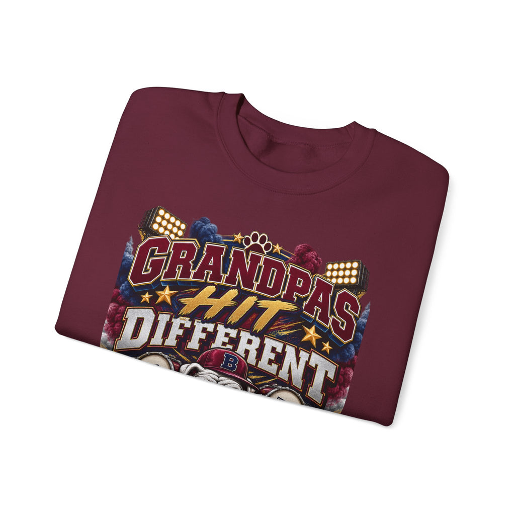 Grandpas Hit Different Sweatshirt - Funny Retro Grandpa Gift Crewneck