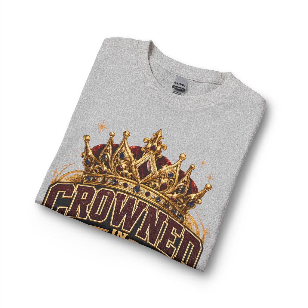Crowned in Burgundy & Blue Long Sleeve Tee — Royal Sweethearts Mom Shirt