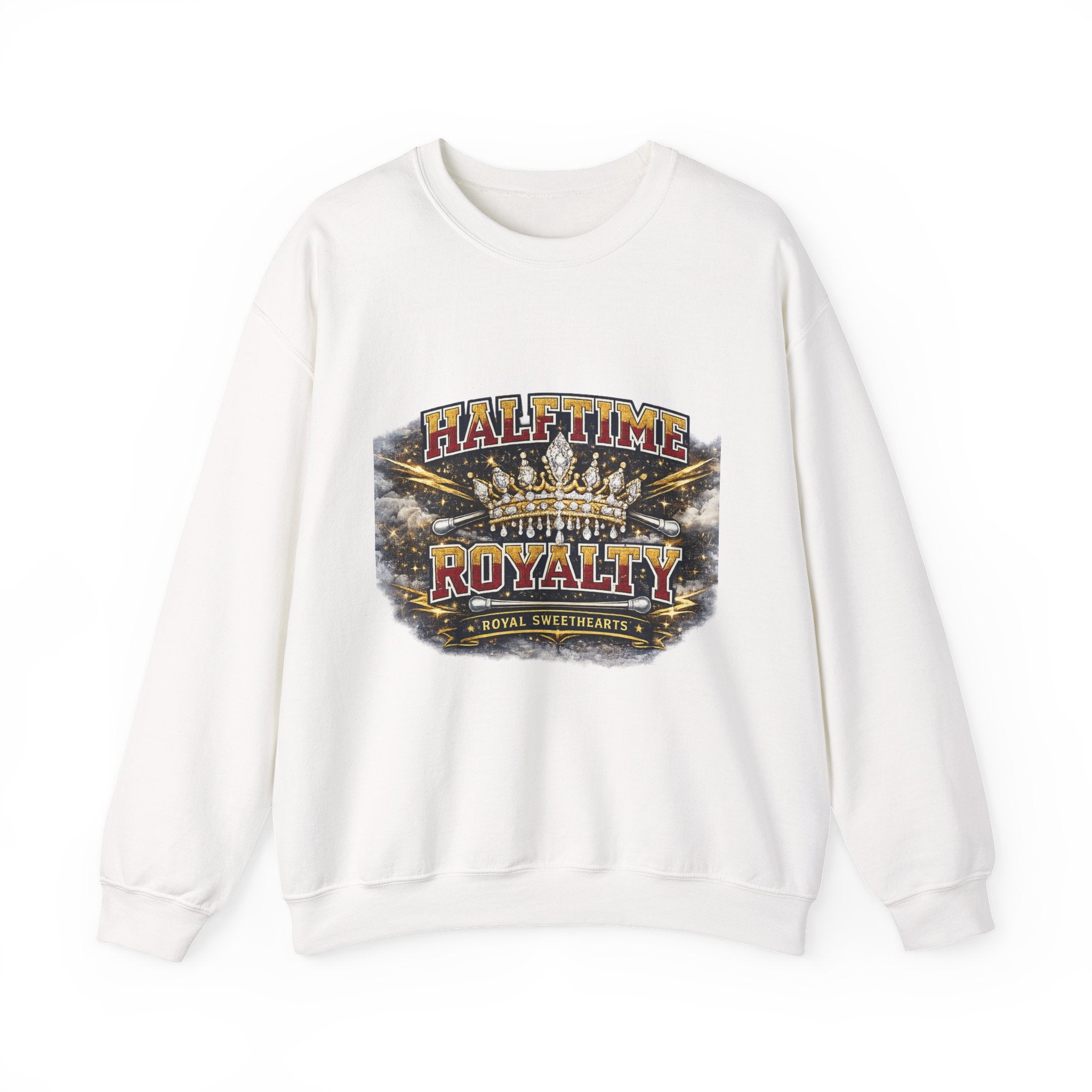 Crewneck Sweatshirt - "Halftime Royalty" Vintage Crown Football Graphic